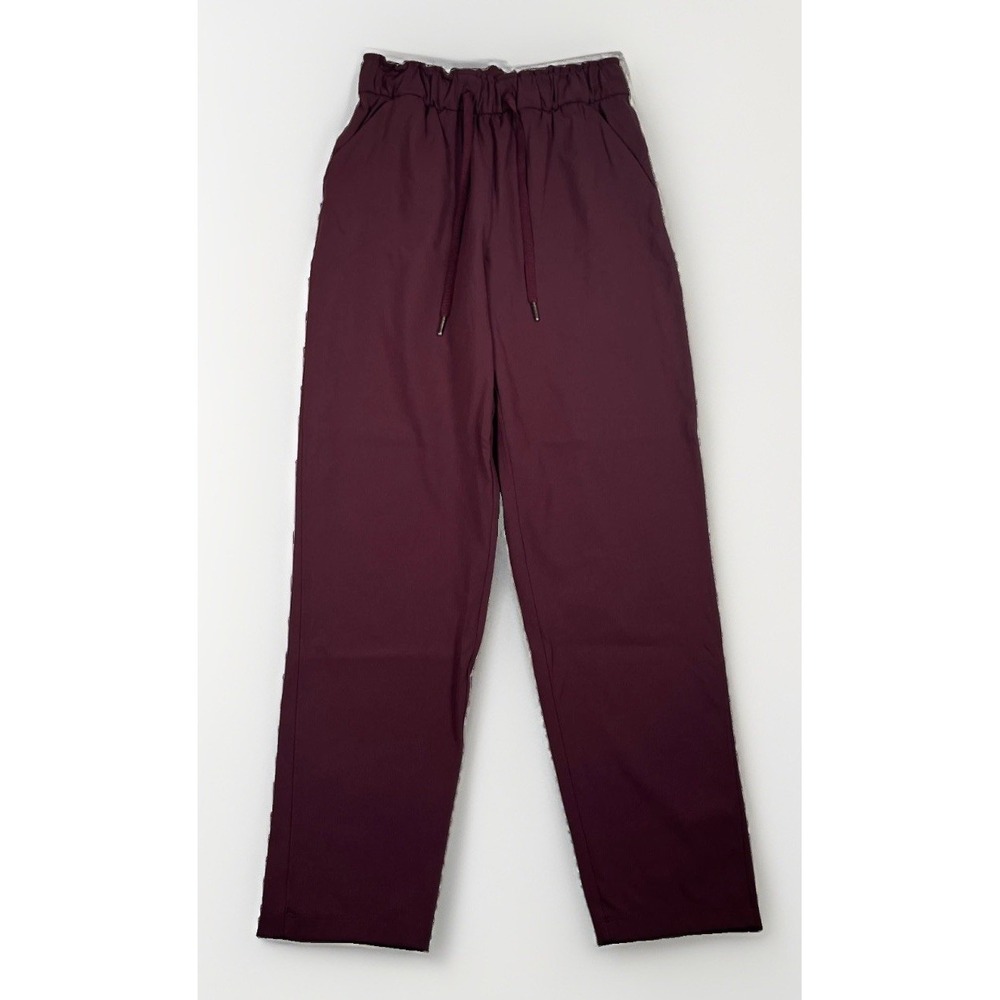 Lululemon Womens 4 Keep Moving Pant High Rise Luxtreme Cassis Burgundy LW5CWDS
